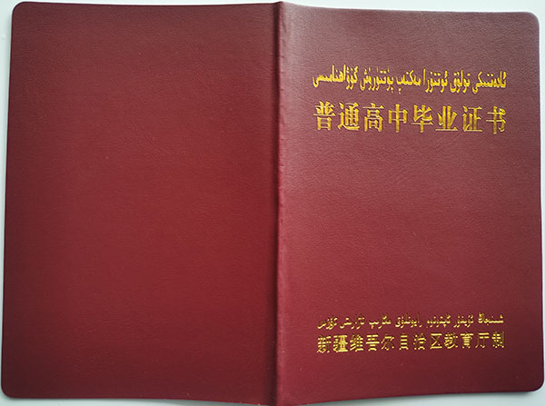 新疆高中毕业证图片_新疆普通高中毕业证高清模板