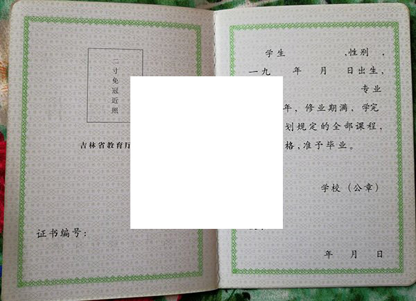 吉林市第十八中学2009年毕业证