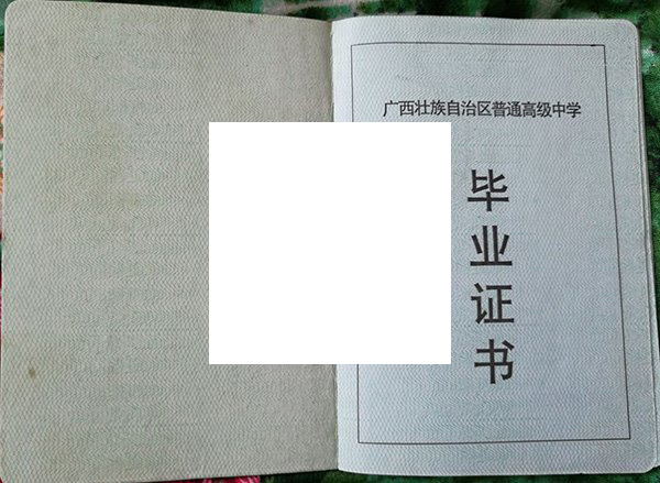 河池市第二高级中学2014年毕业证